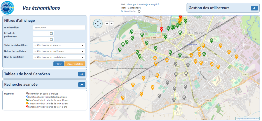 CanaScan - interface web