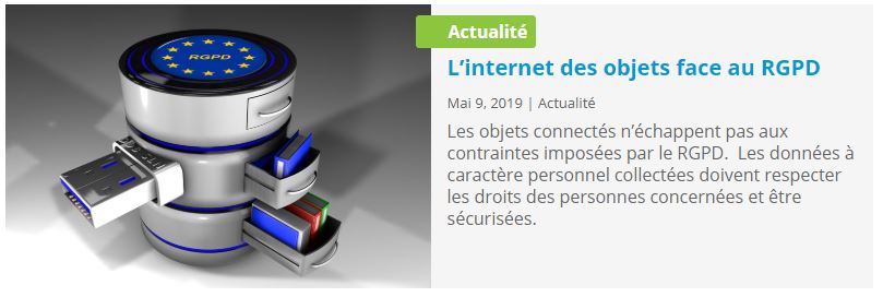 L'internet des objets face au RGPD